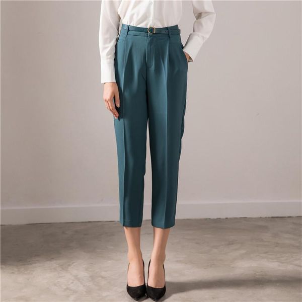 women's pants & capris 2021 spring korean style high waist fashion trausers women office sashes womens clothing, Black;white
women's pants & capris 2021 spring korean style high waist fashion trausers women office sashes womens clothing, Black;white
