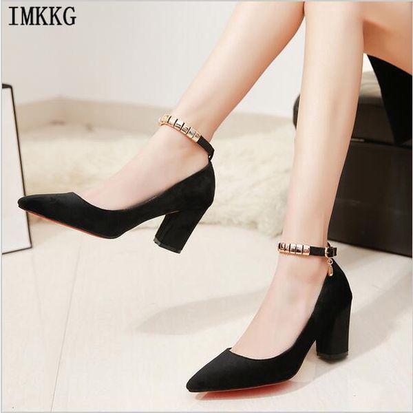 spring women ankle strap pumps metal buckle high heels shoes woman faux seude dress ladies zapatos mujer s067, Black
spring women ankle strap pumps metal buckle high heels shoes woman faux seude dress ladies zapatos mujer s067, Black