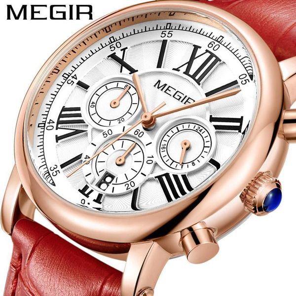 wristwatches megir women lover wrist watch female chronograph date rome clock classic business quartz watches gift box 2058, Slivery;brown
wristwatches megir women lover wrist watch female chronograph date rome clock classic business quartz watches gift box 2058, Slivery;brown