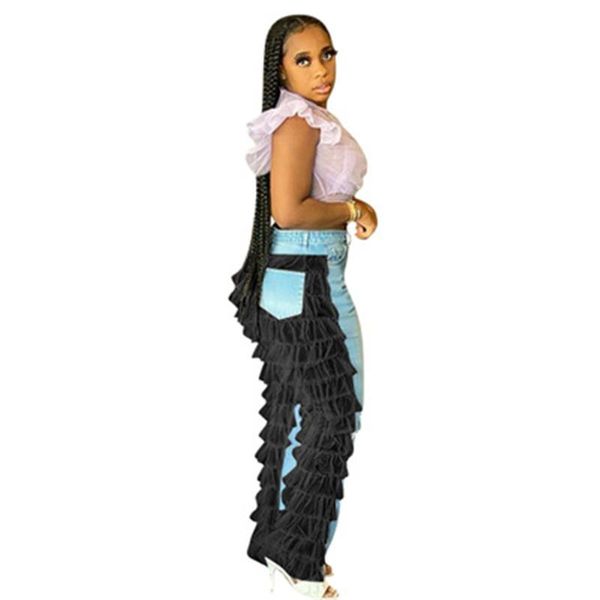 womens splicing tassel jeans fashion trend net yarn petal high waist denim pants designer female autumn elasticity casual zipper trousers, Blue
womens splicing tassel jeans fashion trend net yarn petal high waist denim pants designer female autumn elasticity casual zipper trousers, Blue