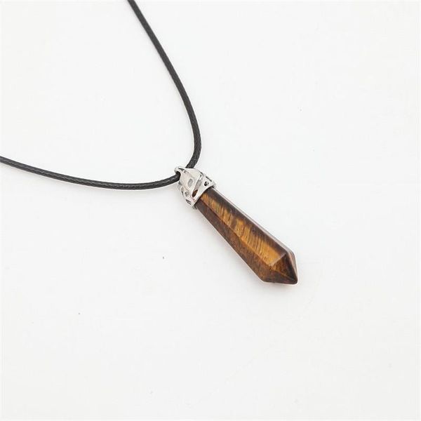 pendant necklaces 2021 natural quartz stone hexagonal pillar pendants necklace crystal point gem for women fashion jewelry, Silver
pendant necklaces 2021 natural quartz stone hexagonal pillar pendants necklace crystal point gem for women fashion jewelry, Silver