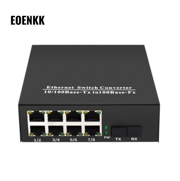 fiber optic equipment ethhernet switch converter 100mb 1 light 8 electric transceiver single mode polectric transducer 20km
fiber optic equipment ethhernet switch converter 100mb 1 light 8 electric transceiver single mode polectric transducer 20km