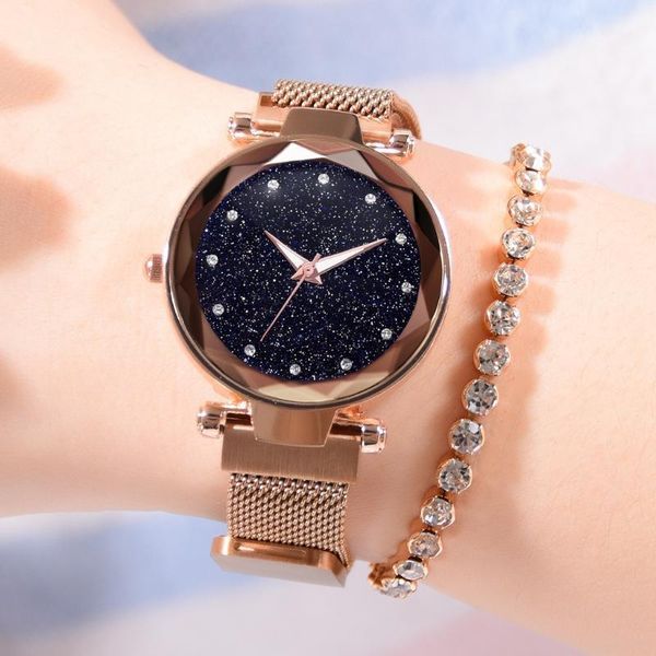 wristwatches luxury women's watches fashion elegant magnet buckle rose gold ladies wristwatch starry sky diamond gift quartz relogio mu, Slivery;brown
wristwatches luxury women's watches fashion elegant magnet buckle rose gold ladies wristwatch starry sky diamond gift quartz relogio mu, Slivery;brown