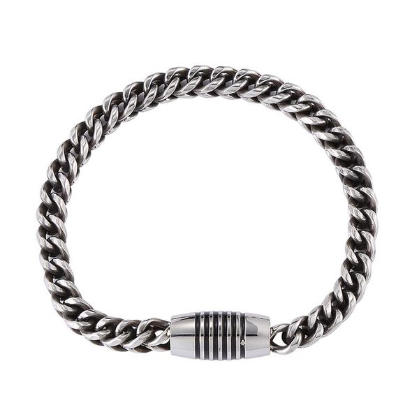 link, chain silver color 6mm stainless steel curb cuban link hand bracelet for men punk jewelry bangles party christmas gift gs0060, Black
link, chain silver color 6mm stainless steel curb cuban link hand bracelet for men punk jewelry bangles party christmas gift gs0060, Black