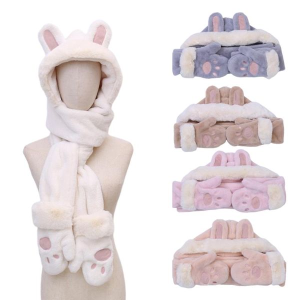beanie/skull caps sweet ear hat 3 in 1 furry hoodies scarf & gloves set headband cap for teen girls windproof combo, Blue;gray
beanie/skull caps sweet ear hat 3 in 1 furry hoodies scarf & gloves set headband cap for teen girls windproof combo, Blue;gray