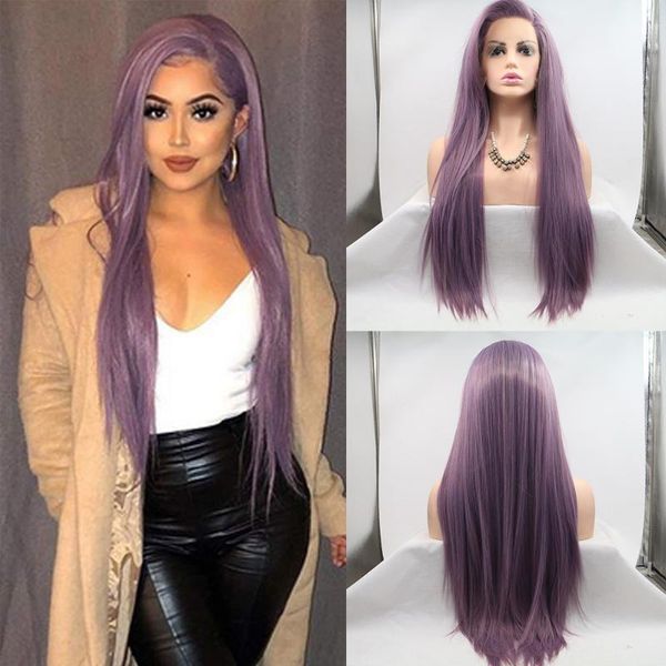 baicheng purple lace front wigs natural looking long straight hair beautiful color wig for women side part glueless synthetic1, Black
baicheng purple lace front wigs natural looking long straight hair beautiful color wig for women side part glueless synthetic1, Black