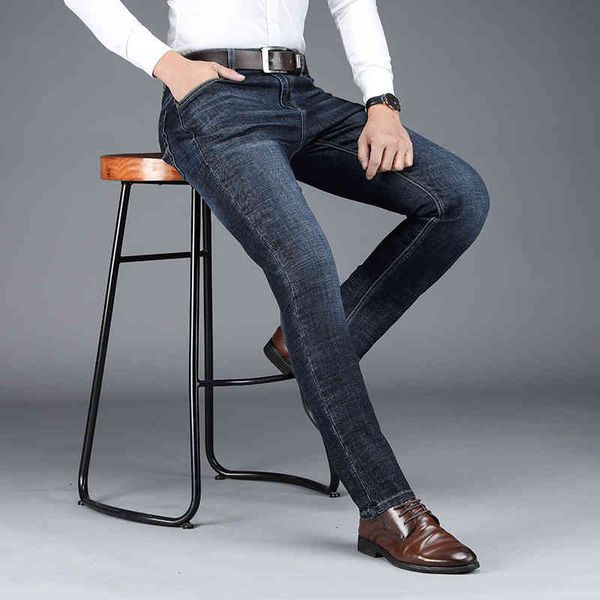 business new fashion 2020 summer men's jeans thin section slim straight trousers classic autumn casual solid color elastic pants, Blue
business new fashion 2020 summer men's jeans thin section slim straight trousers classic autumn casual solid color elastic pants, Blue