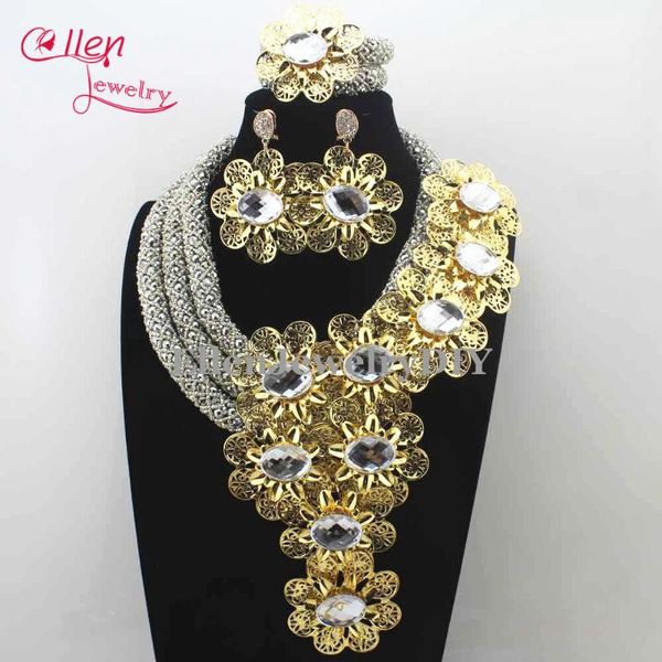 earrings & necklace christmas luxury african beads jewelry sets india nigerian flower beaded wedding bridal dubai e1001, Silver
earrings & necklace christmas luxury african beads jewelry sets india nigerian flower beaded wedding bridal dubai e1001, Silver
