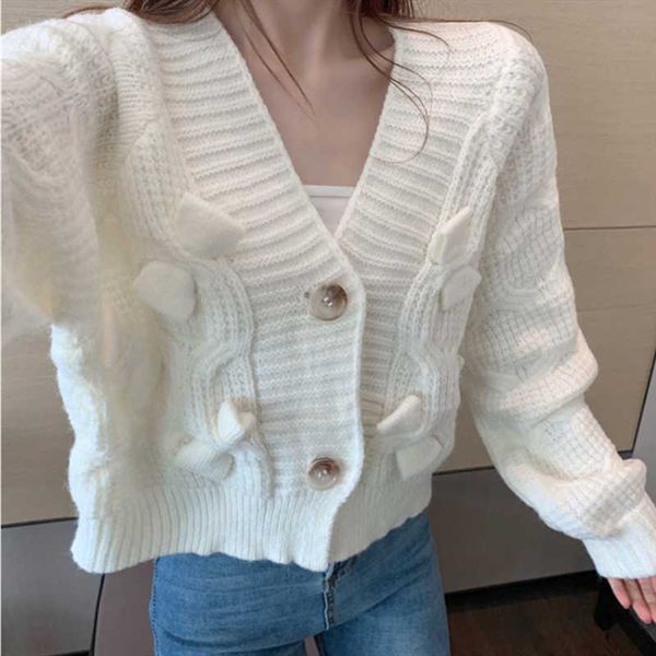 women's knits & tees bowknot print patchwork cardigan sweater autumn 2021 loose single breasted knit all-match solid color short jacket, White
women's knits & tees bowknot print patchwork cardigan sweater autumn 2021 loose single breasted knit all-match solid color short jacket, White