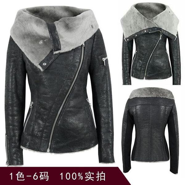 women's jackets warm fall jacket women winter motorcycle short lapels faux fur thick punk korean version slim nice bomber woman, Black;brown
women's jackets warm fall jacket women winter motorcycle short lapels faux fur thick punk korean version slim nice bomber woman, Black;brown