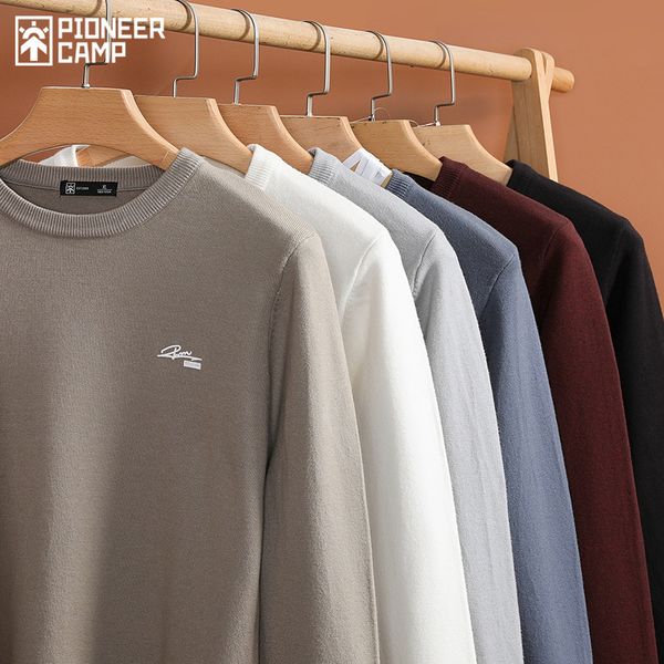 pioneer camp - men's round neck soft and warm sweater, solid color, ams116689021 new, White;black
pioneer camp - men's round neck soft and warm sweater, solid color, ams116689021 new, White;black