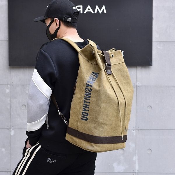 fashion canvas sports backpack bucket bag travel computer men's leisure school for men and women
fashion canvas sports backpack bucket bag travel computer men's leisure school for men and women