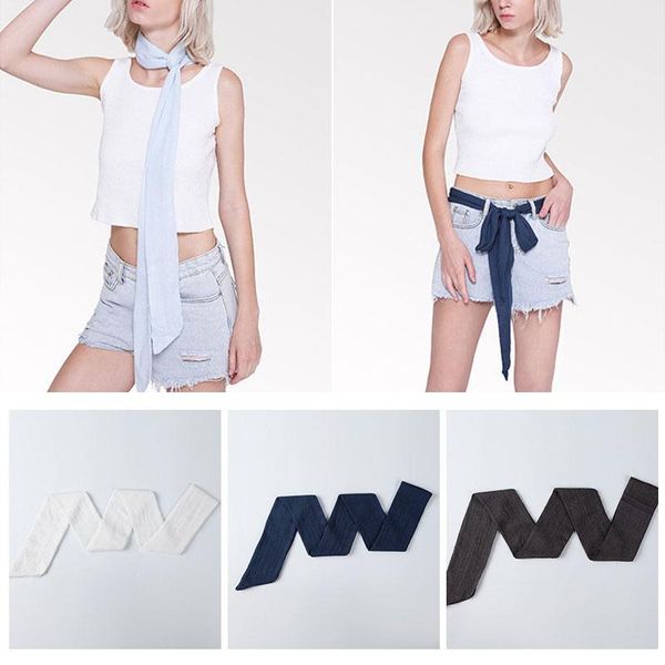 women solid ladies all-match scarves 1pc clothing accessories candy color est cotton and linen exquisite belt, Blue;gray
women solid ladies all-match scarves 1pc clothing accessories candy color est cotton and linen exquisite belt, Blue;gray