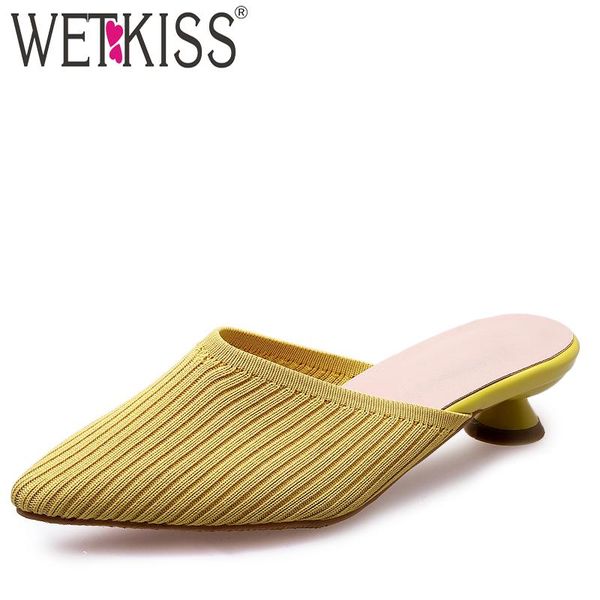 slippers wetkiss unusual heels woman pointed toe footwear slides knitted shoes female fashion mules summer 2021, Black
slippers wetkiss unusual heels woman pointed toe footwear slides knitted shoes female fashion mules summer 2021, Black