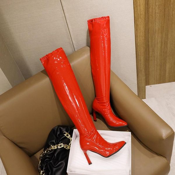 dress shoes 2021 winter ladies fashion high heel knee boots party over the women overheight woman, Black
dress shoes 2021 winter ladies fashion high heel knee boots party over the women overheight woman, Black