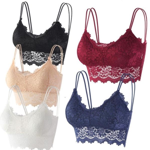 camisoles & tanks 2021 women sunflower lace bralette with removable pads wireless v-neck strappy bandeau bra underwear solid color camisole, Black;white
camisoles & tanks 2021 women sunflower lace bralette with removable pads wireless v-neck strappy bandeau bra underwear solid color camisole, Black;white