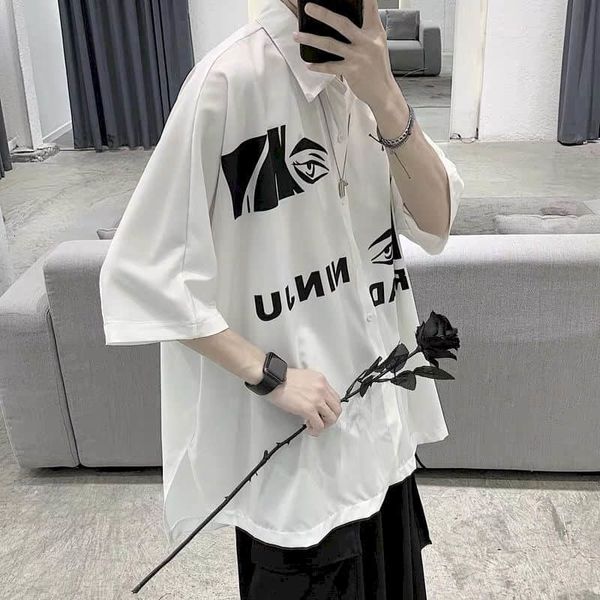 men's casual shirts punk short sleeved shirts, loose and ffy clothes in summer, hip hop lovers' fashion , especially street shirts, White;black
men's casual shirts punk short sleeved shirts, loose and ffy clothes in summer, hip hop lovers' fashion , especially street shirts, White;black