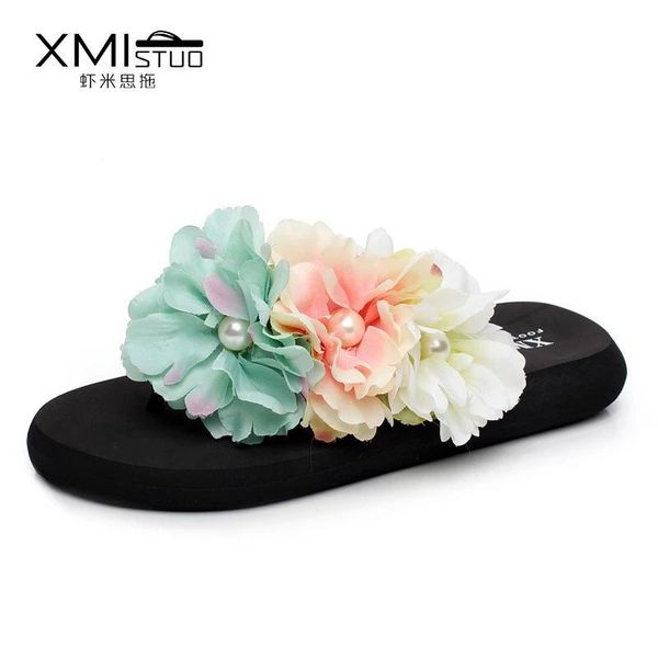 slippers summer women mid heel flower thick bottom angle flip flops shoes woman, Black
slippers summer women mid heel flower thick bottom angle flip flops shoes woman, Black