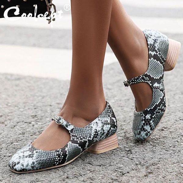dress shoes coolcept square toe pumps mid thick heels women buckle snakeskin work dancing shallow single size 32-43, Black
dress shoes coolcept square toe pumps mid thick heels women buckle snakeskin work dancing shallow single size 32-43, Black