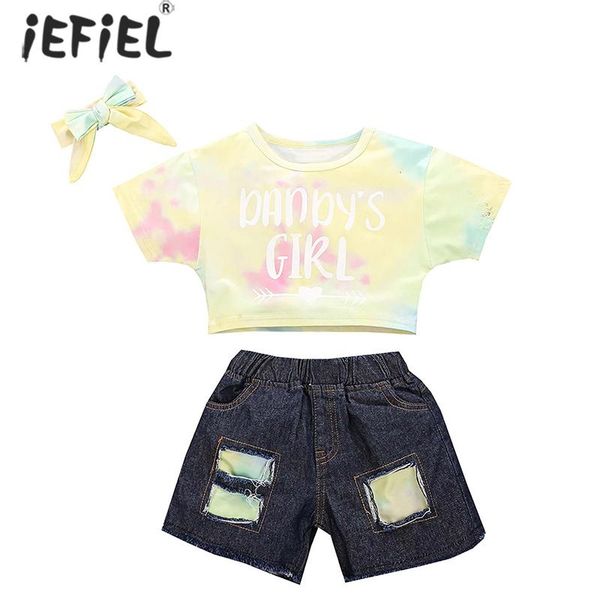 summer toddler girls clothing sets casual tie dye t-shirt jeans shorts headband 3pcs kids clothes tracksuit suits streetwear, White
summer toddler girls clothing sets casual tie dye t-shirt jeans shorts headband 3pcs kids clothes tracksuit suits streetwear, White