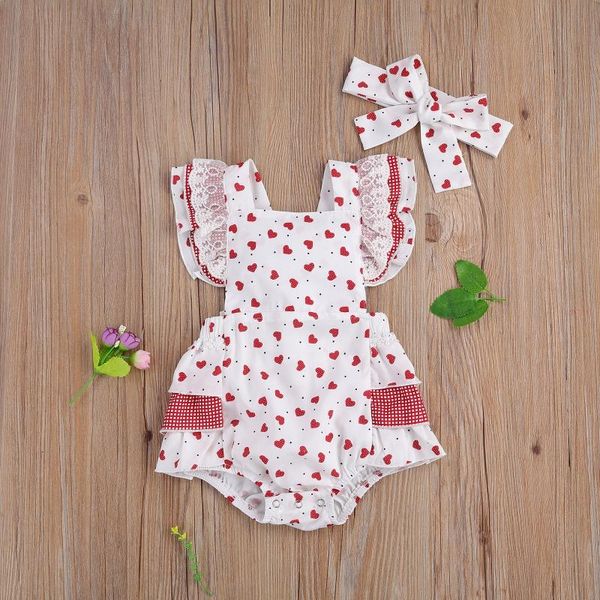 0-18m toddler girls round collar romper, baby flying-sleeve one piece bodysuit with bow headdress, summer love printing playsuit clothing se, White
0-18m toddler girls round collar romper, baby flying-sleeve one piece bodysuit with bow headdress, summer love printing playsuit clothing se, White
