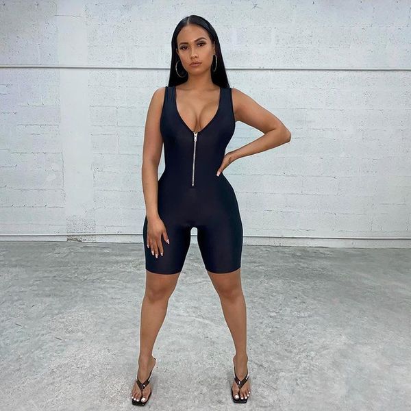 women's jumpsuits & rompers women solid v neck playsuits zipper sleeveless jumpshuit casual elastic summer push up bodysuit female over, Black;white
women's jumpsuits & rompers women solid v neck playsuits zipper sleeveless jumpshuit casual elastic summer push up bodysuit female over, Black;white