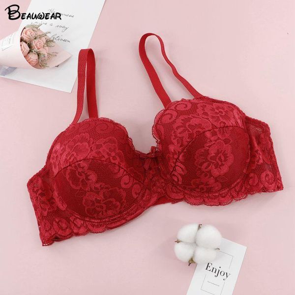 bras beauwear women full coverage underwear underwired non-foam bra plus size floral lace brassiere 34 36 38 40 42 44 c d dd e, Red;black
bras beauwear women full coverage underwear underwired non-foam bra plus size floral lace brassiere 34 36 38 40 42 44 c d dd e, Red;black