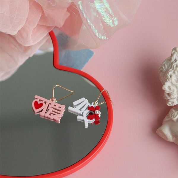 dangle & chandelier summer national tide cute girl fun text ear hook hit color asymmetric niche design personality earring earrings female, Silver
dangle & chandelier summer national tide cute girl fun text ear hook hit color asymmetric niche design personality earring earrings female, Silver