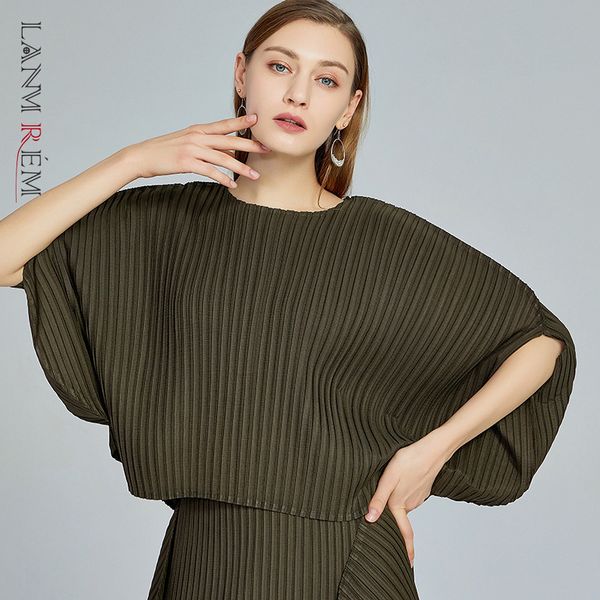 summer pleated t shirts for women short batwing sleeve round collar loose t-shirt female fashion tide yj346 210507, White
summer pleated t shirts for women short batwing sleeve round collar loose t-shirt female fashion tide yj346 210507, White