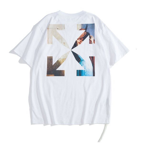 new ow kiss oil painting direct spray short sleeve t-shirt for men and women off, White;black
new ow kiss oil painting direct spray short sleeve t-shirt for men and women off, White;black
