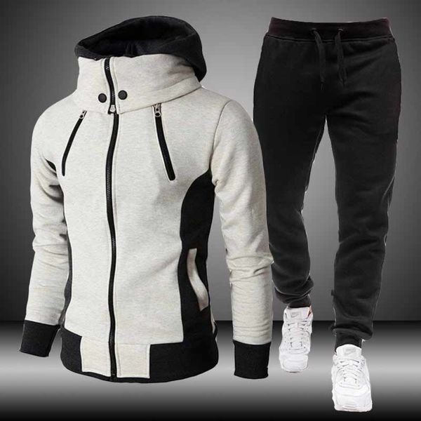 men's casual et, 2-piece set, hoodie trousers, autumn and winter warm sportswear, Gray
men's casual et, 2-piece set, hoodie trousers, autumn and winter warm sportswear, Gray
