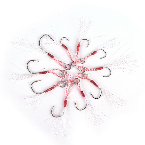 fishing hooks 20pcs/lot lure slow jigging cast jigs assist hook barbed single jig thread feather pesca high carbon steel
fishing hooks 20pcs/lot lure slow jigging cast jigs assist hook barbed single jig thread feather pesca high carbon steel