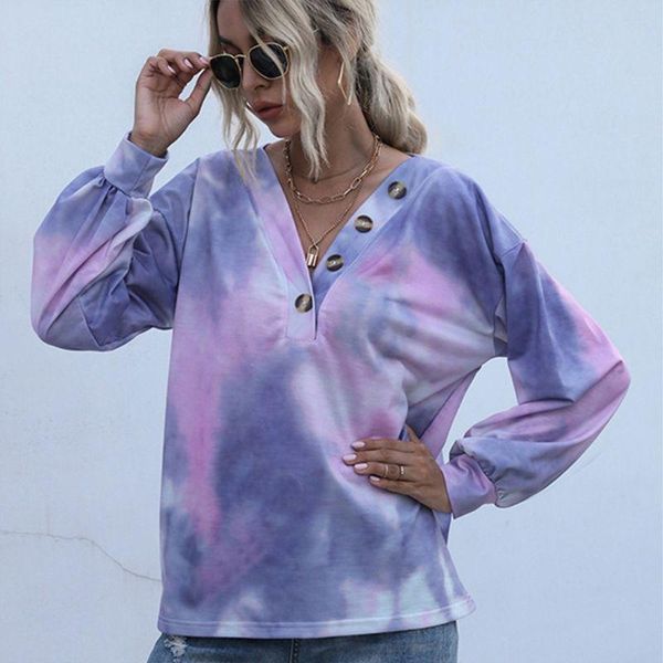 womens long sleeve sweatshirt buttons gradient tie-dye printed pullover autumn basic casual loose blouse streetwear women's hoodie, Black
womens long sleeve sweatshirt buttons gradient tie-dye printed pullover autumn basic casual loose blouse streetwear women's hoodie, Black