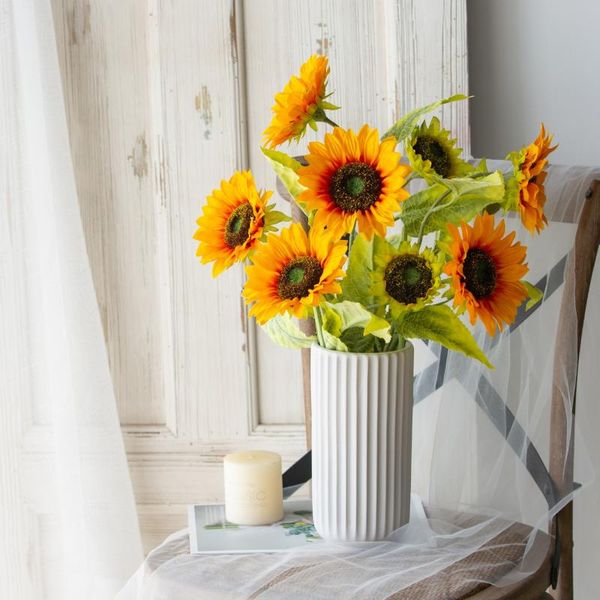 decorative flowers & wreaths 3pcs sunflower real touch artificial flower bouquets wedding home decor fake pography props decoration material
decorative flowers & wreaths 3pcs sunflower real touch artificial flower bouquets wedding home decor fake pography props decoration material