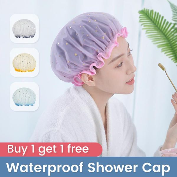 shower caps 2 pieces elastic band mesh cap reusable large waterproof bathroom products long hair bonnets for women
shower caps 2 pieces elastic band mesh cap reusable large waterproof bathroom products long hair bonnets for women