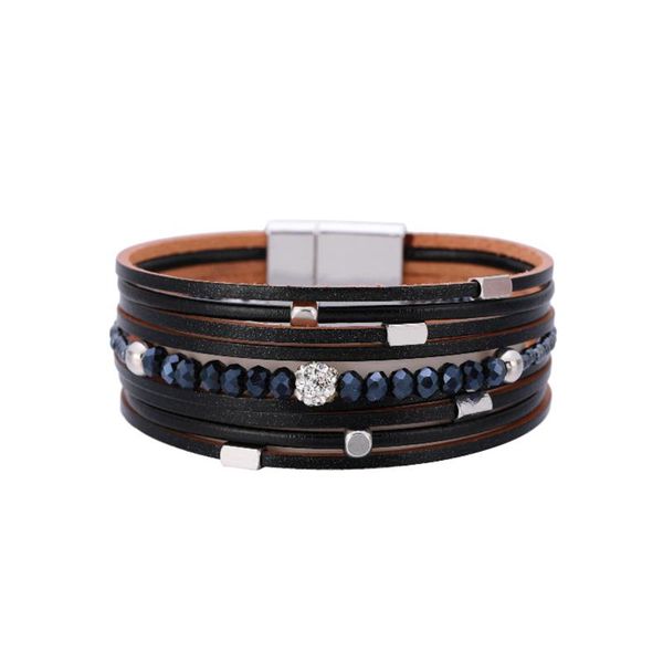 tennis amorcome bohemian womens wrap multilayer colorful crystal beads slim leather bracelets with magnet clasp female girls jewelry, Golden;silver
tennis amorcome bohemian womens wrap multilayer colorful crystal beads slim leather bracelets with magnet clasp female girls jewelry, Golden;silver