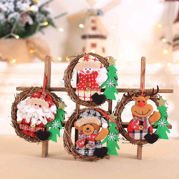 creative wreath door hanging small christmas tree decoration doll wreath rattan pendant
creative wreath door hanging small christmas tree decoration doll wreath rattan pendant