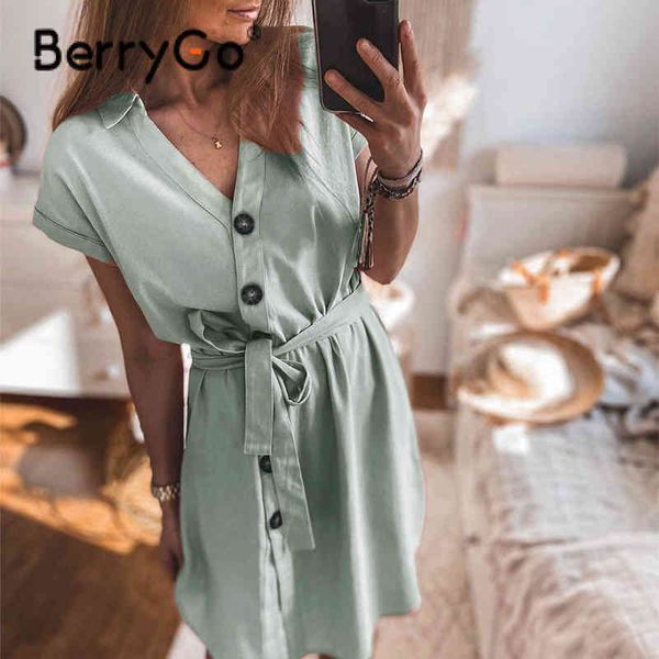 berrygo elegant single-breasted solid dress v-neck lace up short es causal summer fashion woman sleeve 210513, Black;gray
berrygo elegant single-breasted solid dress v-neck lace up short es causal summer fashion woman sleeve 210513, Black;gray
