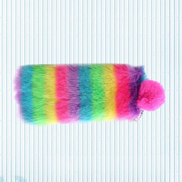 lovely cosmetics bag rainbow fluffy handbag plush pen pencil pouch small makeup organizer student stationery purse bags
lovely cosmetics bag rainbow fluffy handbag plush pen pencil pouch small makeup organizer student stationery purse bags