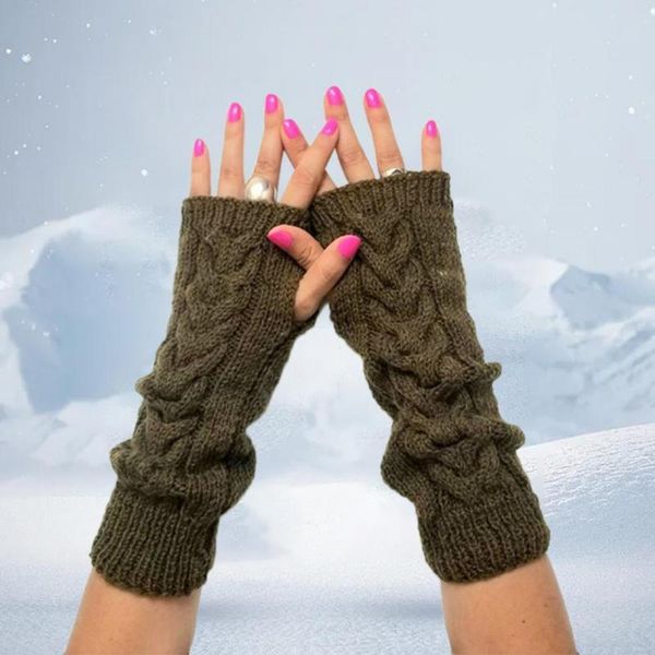 sports gloves 1 pair fingerless warm soft braid open fingered women knit arm warmers long knitted gloves for outdoor, Black
sports gloves 1 pair fingerless warm soft braid open fingered women knit arm warmers long knitted gloves for outdoor, Black