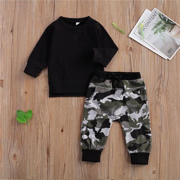 clothing sets 0-24m infant kids baby suit born boys 2-piece outfit set long sleeve round neck +camouflage pants, White
clothing sets 0-24m infant kids baby suit born boys 2-piece outfit set long sleeve round neck +camouflage pants, White