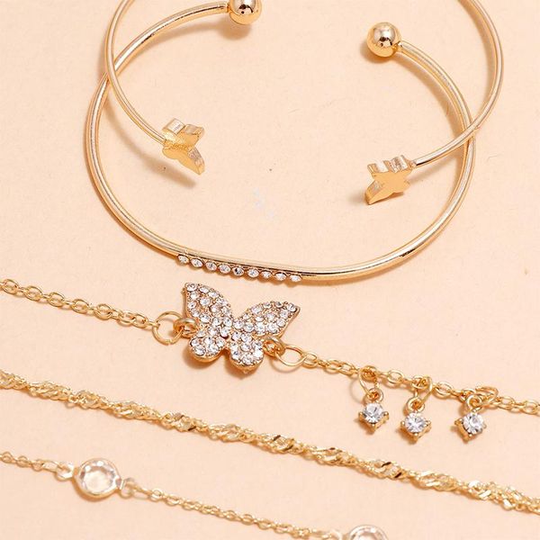 link, chain rhinestone butterfly bracelet two open bracelets accessories simplicity fashion pretty for women girls, Black
link, chain rhinestone butterfly bracelet two open bracelets accessories simplicity fashion pretty for women girls, Black