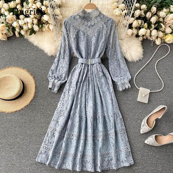 casual dresses elegant stand collar women lace dress sweet hollow out slim long sleeve midi 2021 spring high waist party, Black;gray
casual dresses elegant stand collar women lace dress sweet hollow out slim long sleeve midi 2021 spring high waist party, Black;gray
