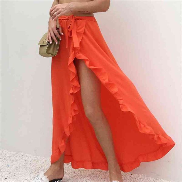 ruffle solid beach summer long maxi skirt women side split white black yellow elastic waist high waist skirts clothes
ruffle solid beach summer long maxi skirt women side split white black yellow elastic waist high waist skirts clothes