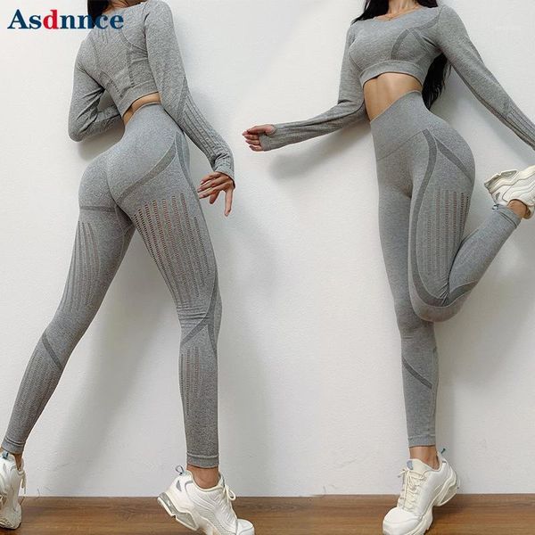 yoga outfit women's seamless sportswear long-sleeved mesh sports tight high waist quick-drying training fitness running pants set
yoga outfit women's seamless sportswear long-sleeved mesh sports tight high waist quick-drying training fitness running pants set
