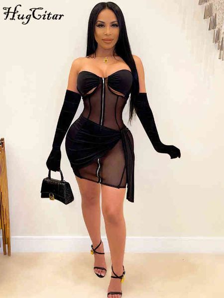 hugcitar mesh detachable sleeves with gloves strapless zipper ruched see through drawstring mini dress 2021 fall women party y2k y1204, Black;gray
hugcitar mesh detachable sleeves with gloves strapless zipper ruched see through drawstring mini dress 2021 fall women party y2k y1204, Black;gray