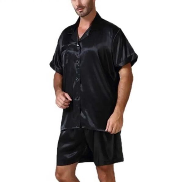 sleepwear fashion pajamas . 2021 summer men's solid color home wear two sets, Black;brown
sleepwear fashion pajamas . 2021 summer men's solid color home wear two sets, Black;brown