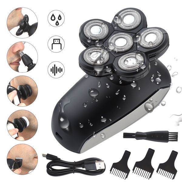 5-in-1 rotary electric shaver 6d rechargeable led electric razor wet-dry dual use ipx7 waterproof washable beard trimmer men perfections
5-in-1 rotary electric shaver 6d rechargeable led electric razor wet-dry dual use ipx7 waterproof washable beard trimmer men perfections