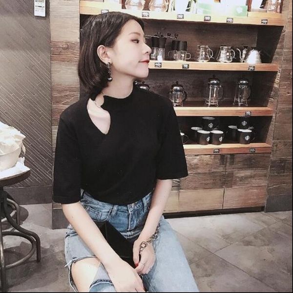 womens t shirts fashion women shirt solid color short sleeve iron ring decoration tees casual slim tshirt, White
womens t shirts fashion women shirt solid color short sleeve iron ring decoration tees casual slim tshirt, White