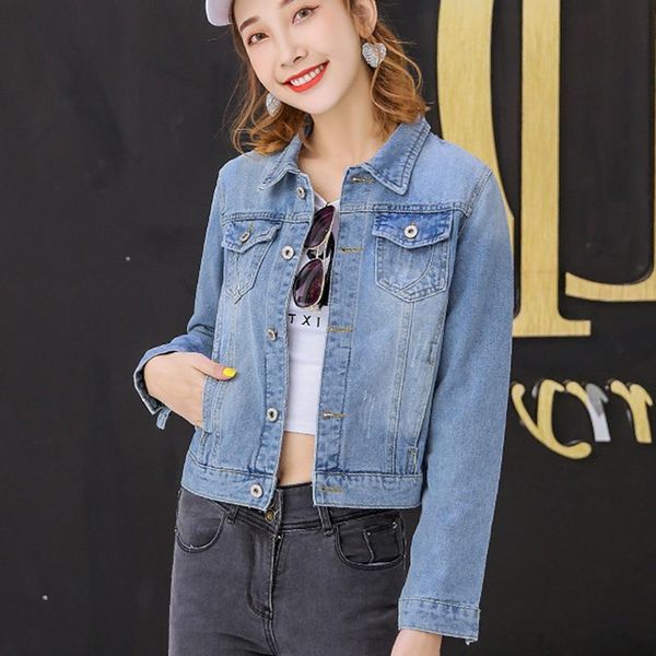 women's jackets retro blue long-sleeved denim jacket loose korean elastic casual spring and autumn coat ladies, Black;brown
women's jackets retro blue long-sleeved denim jacket loose korean elastic casual spring and autumn coat ladies, Black;brown